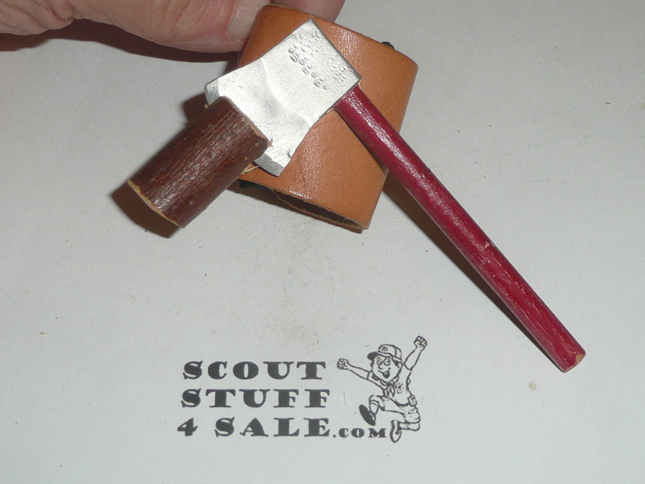Axe Carved Wood Neckerchief Slide