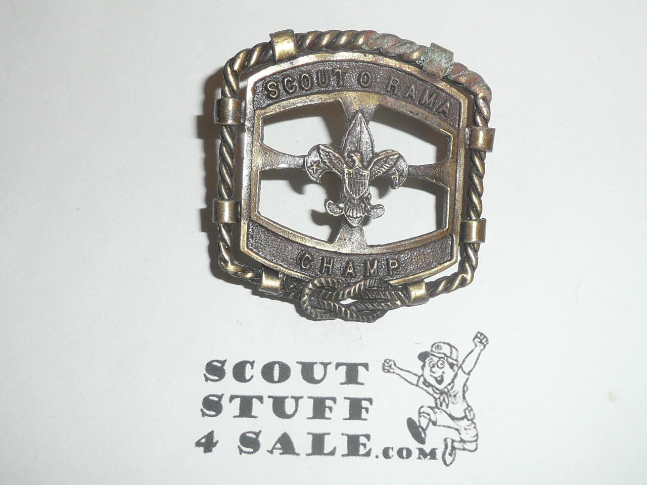 Scout-O-Rama Champ Generic Bronze Neckerchief Slide