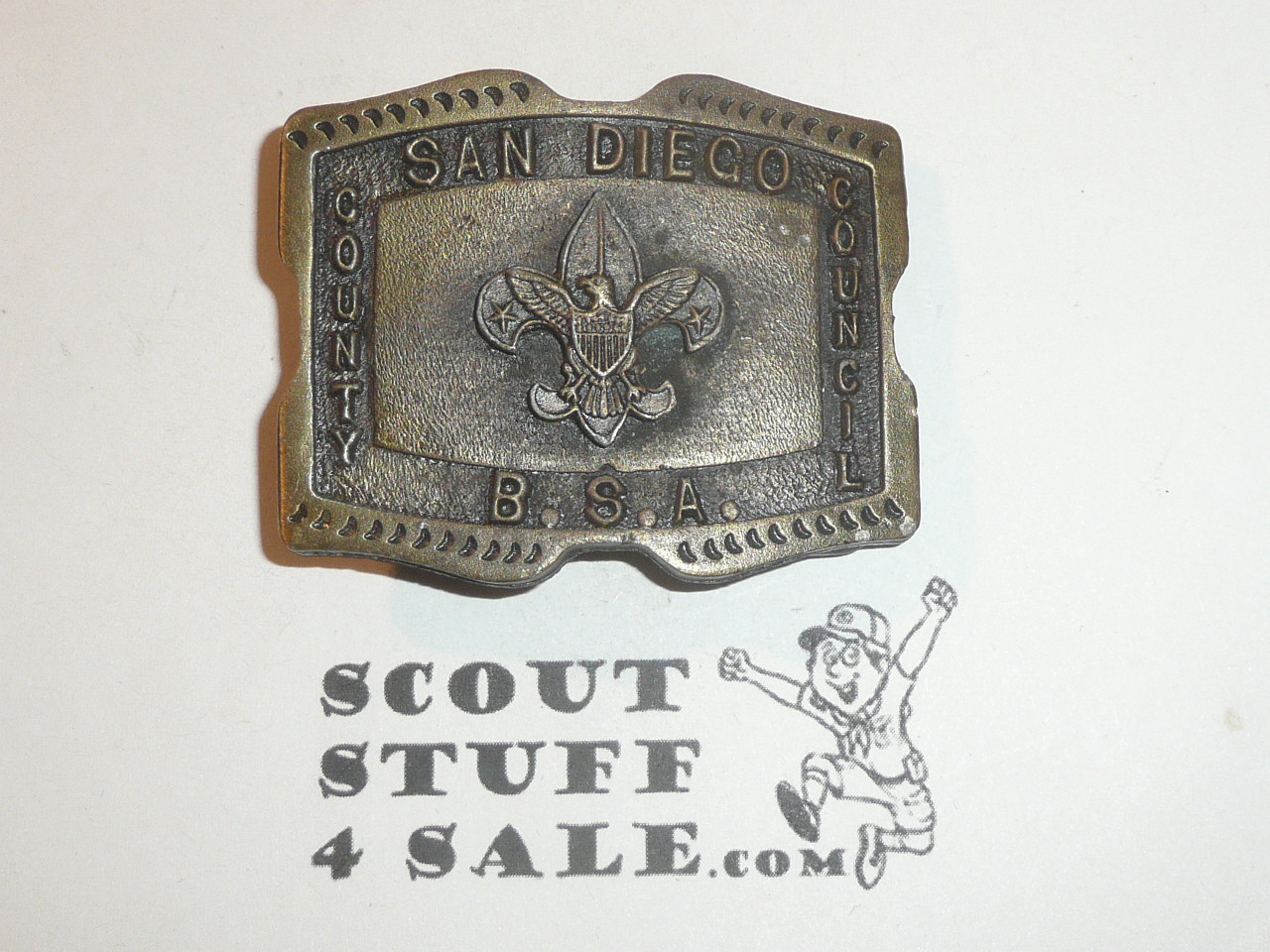 San Diego County Council Cast Bronze Belt Buckle