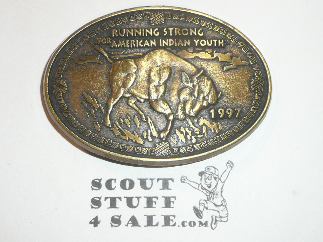 1997 Running Strong for American Indian Youth Cast Belt Buckle