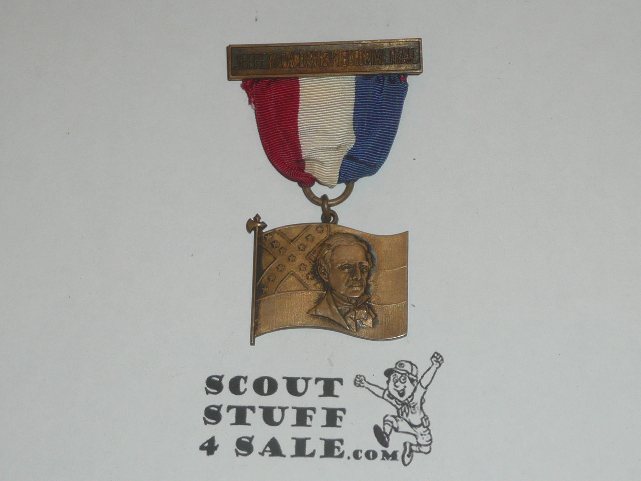Jefferson Davis Memorial Trail Medal, Historical Boy Scout Trail Medal, RARE