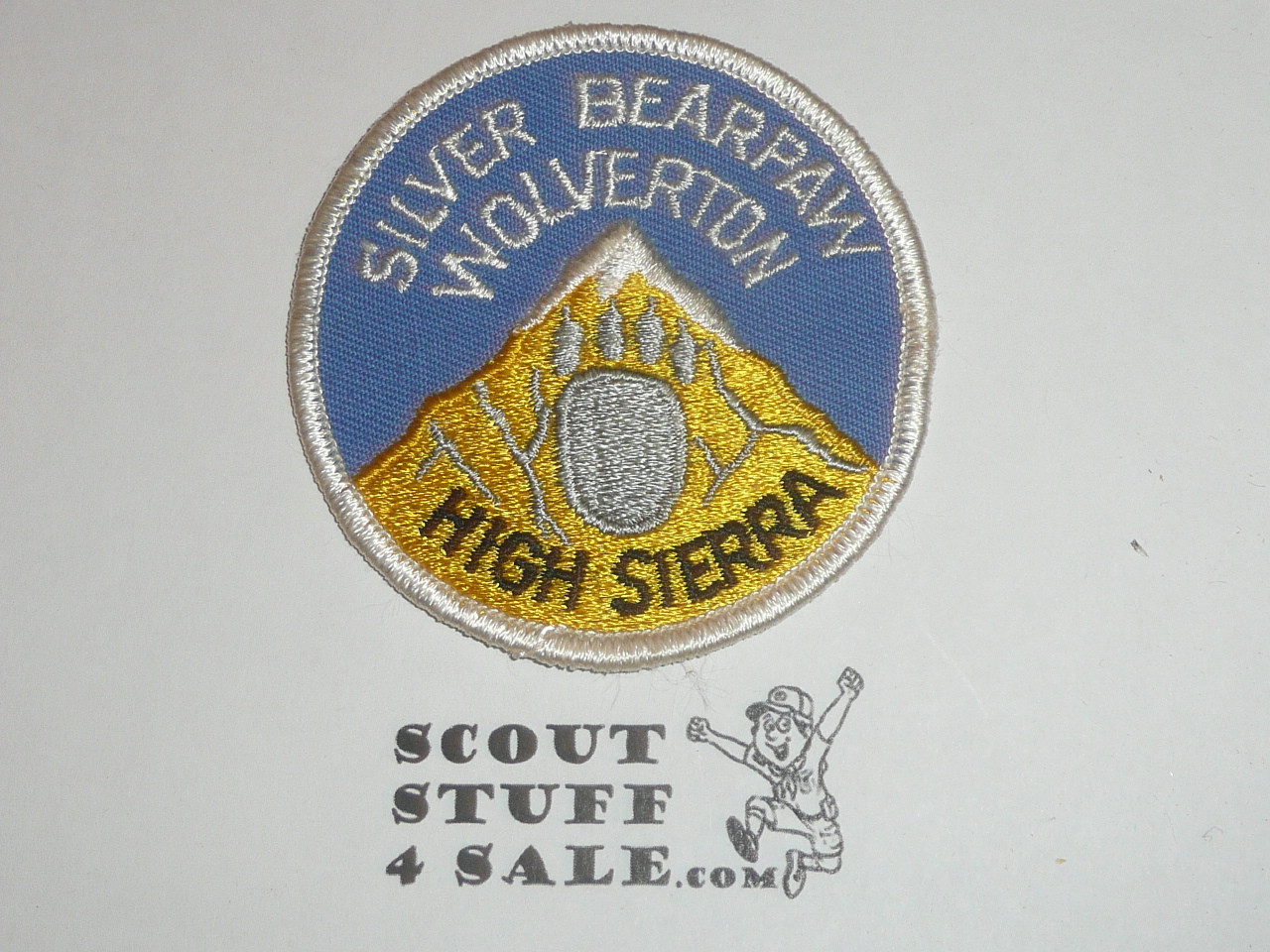 Silver Bearpaw Trail Hiking Award Patch, Camp Wolverton