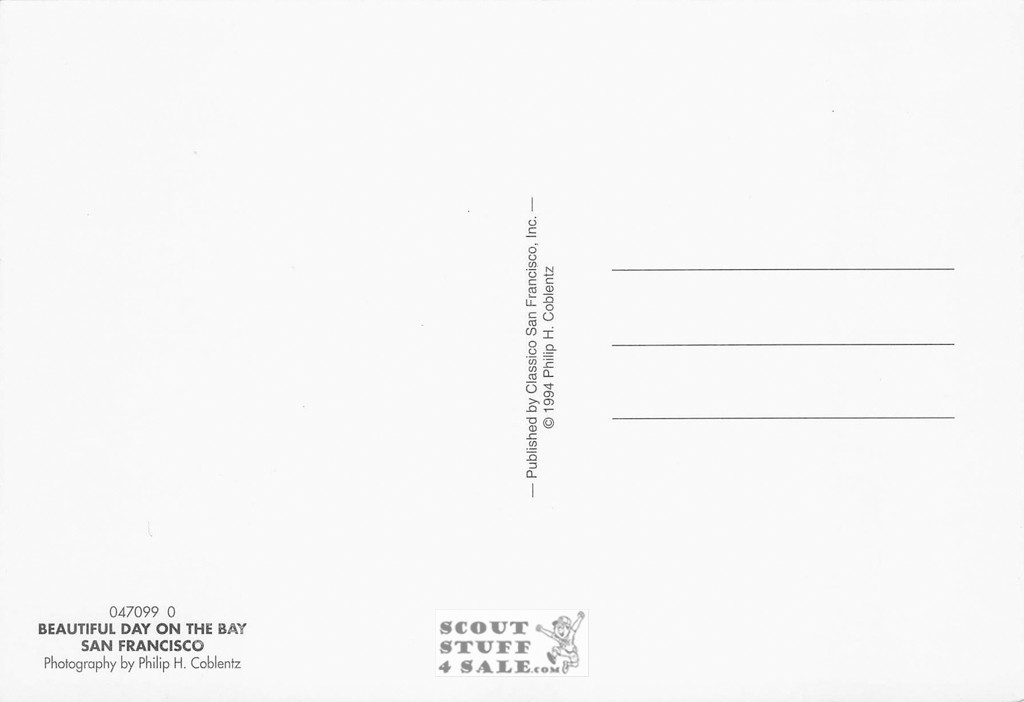 Phil Coblentz Photo Post Card of San Francisco  By Classico SF #047-099