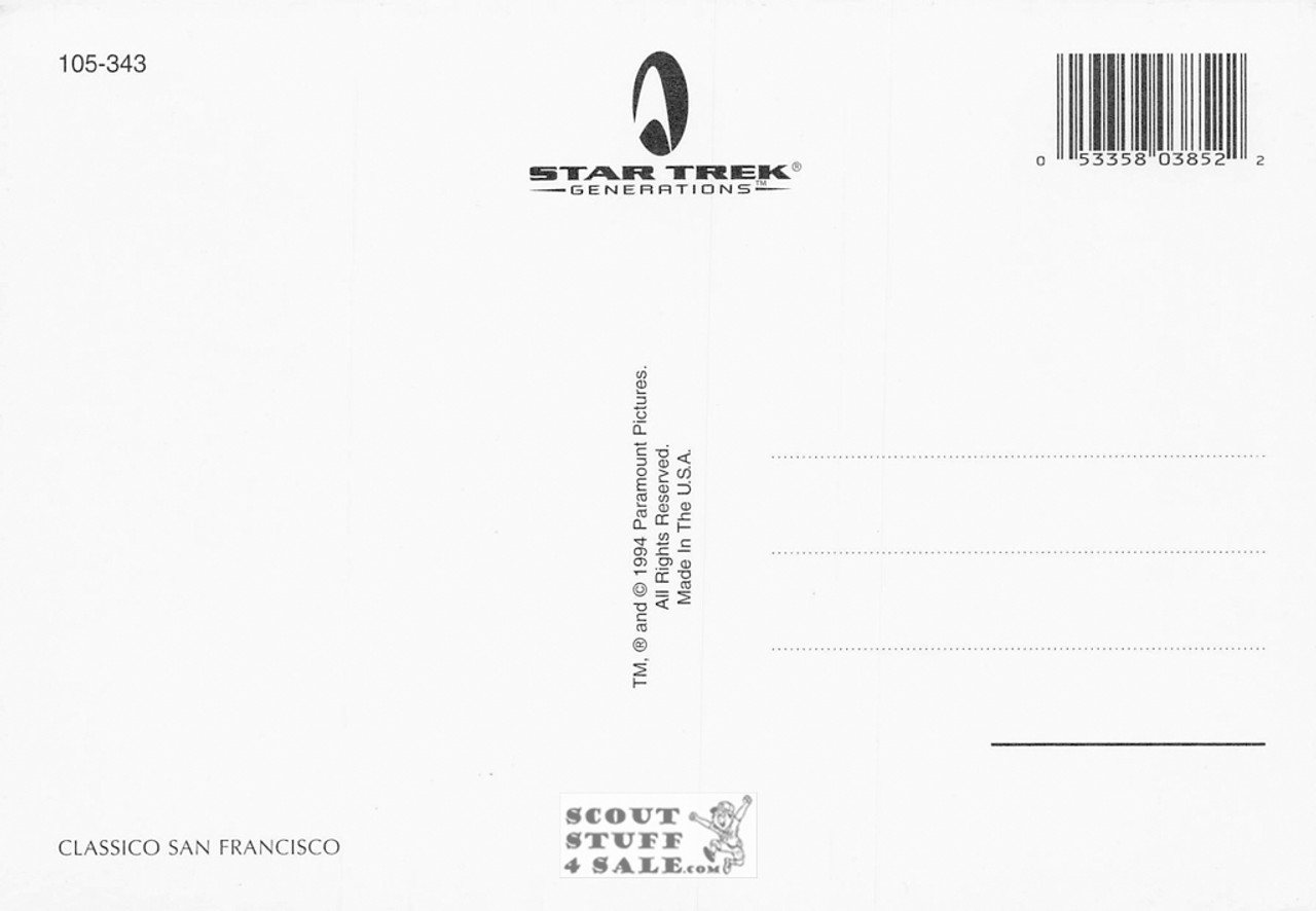 Star Trek Generations Postcard by Classico San Francisco #105-343