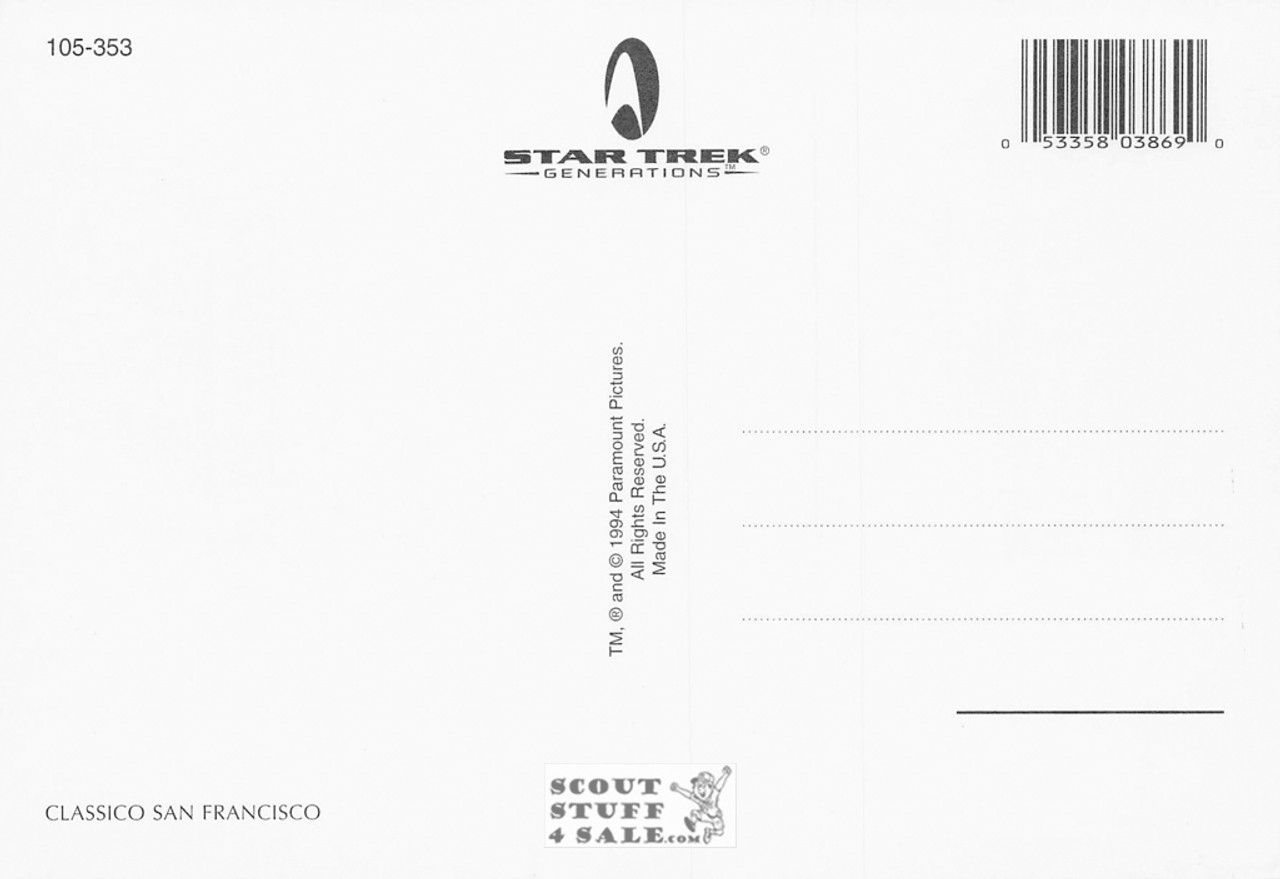 Star Trek Generations Postcard by Classico San Francisco #105-353