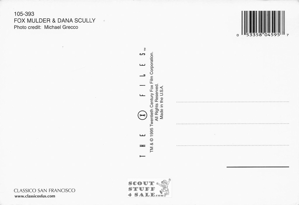 The X Files Postcard by Classico San Francisco #105-393