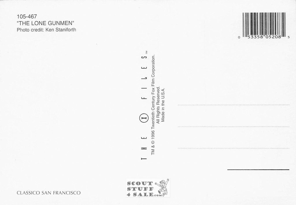 The X Files Postcard by Classico San Francisco #105-467