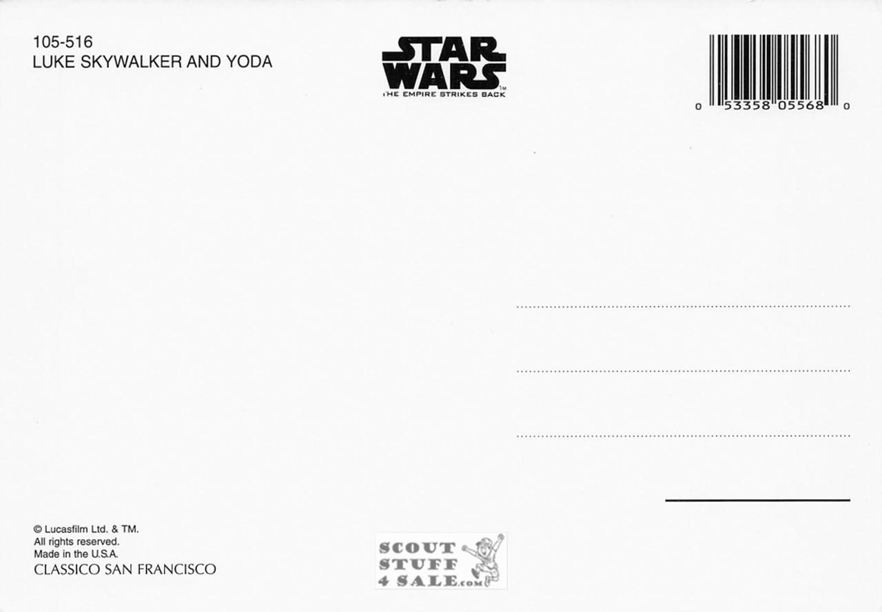 Star Wars Postcard, Luke and Yoda , by Classico San Francisco #105-516