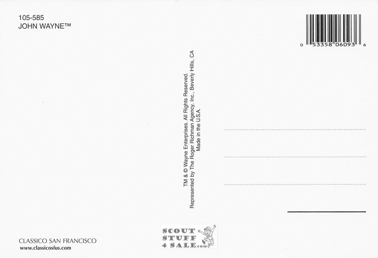 John Wayne Postcard by Classico San Francisco #105-585