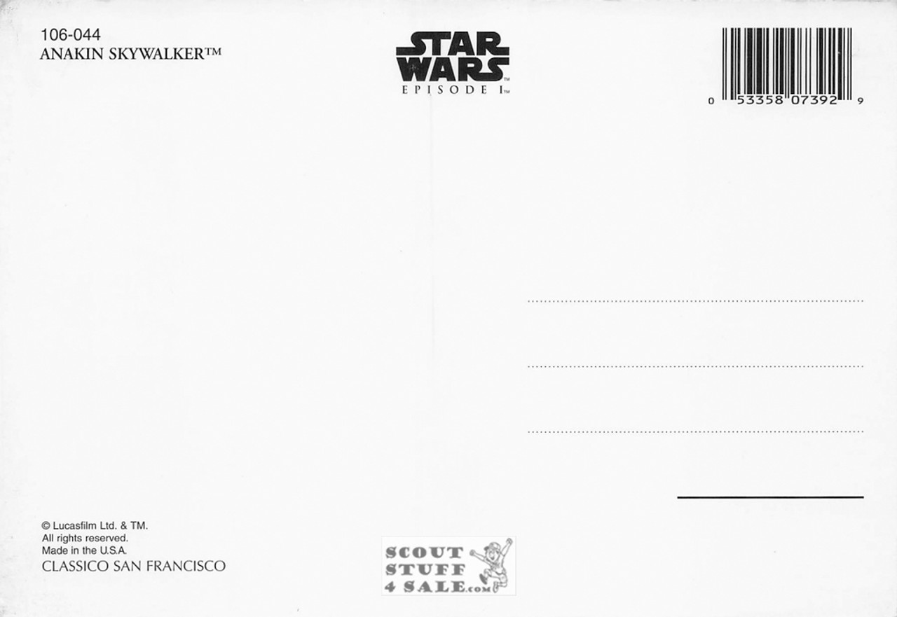 Star Wars Episode 1 Postcard, Anakin Skywalker, by Classico SF #106-044