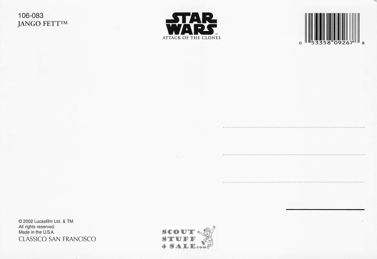 Star Wars Attack of the Clones Postcard, Jengo Fett,  by Classico SF #106-083
