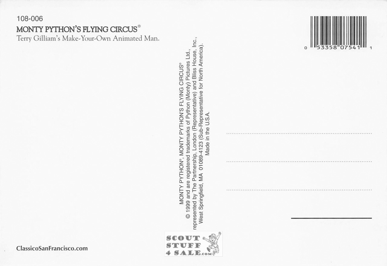 Monty Python's Flying Circus Postcard by Classico San Francisco #108-006