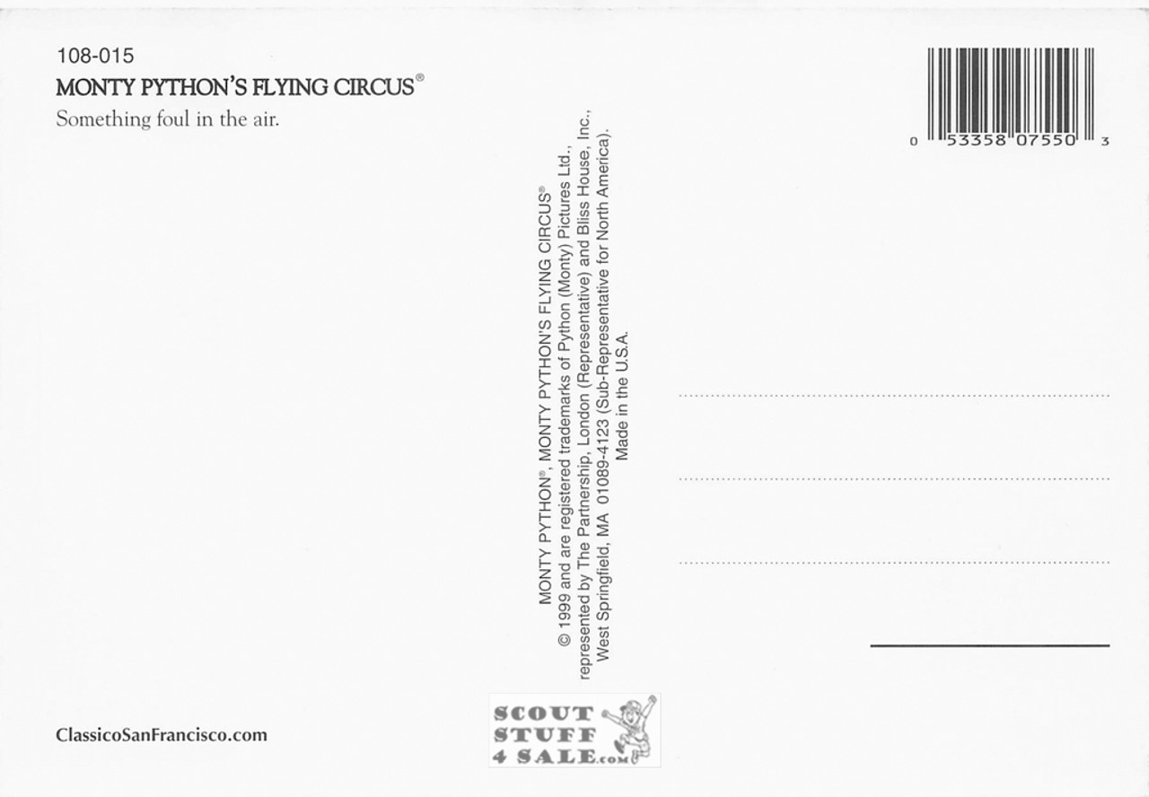 Monty Python's Flying Circus Postcard by Classico San Francisco #108-015