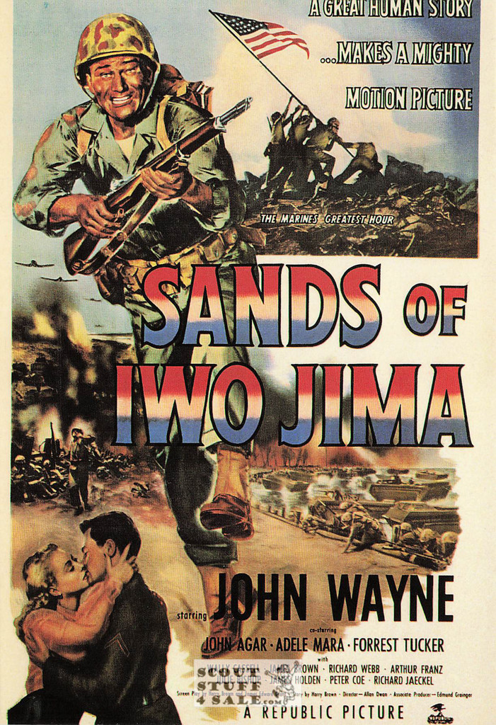 Sands of Iwo Jima John Wayne Movie Postcard by Classico SF #110-059