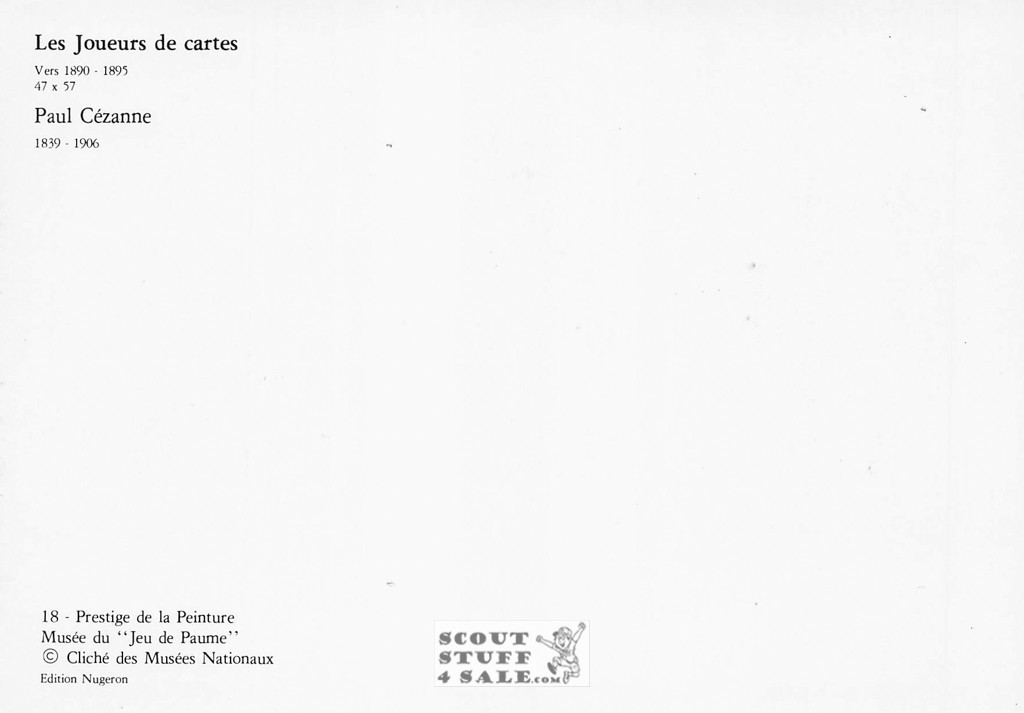 Les Joueurs De Cartes by Paul Cezanne Painting Postcard by Nugeron #115-018