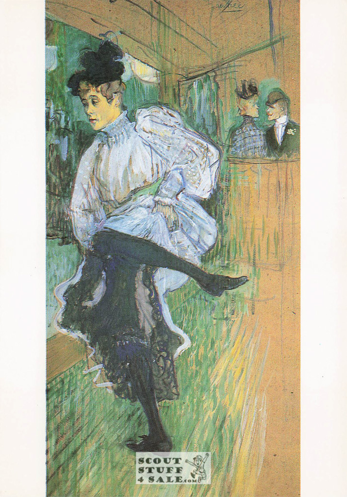 Jane Avril Dansant by Toulouse Lautrec Painting Postcard by Nugeron #115-019