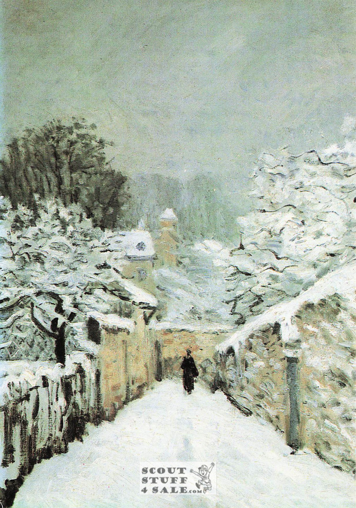 Neige a Louveciennes by Alfred Sisley Painting Postcard by Nugeron #115-022