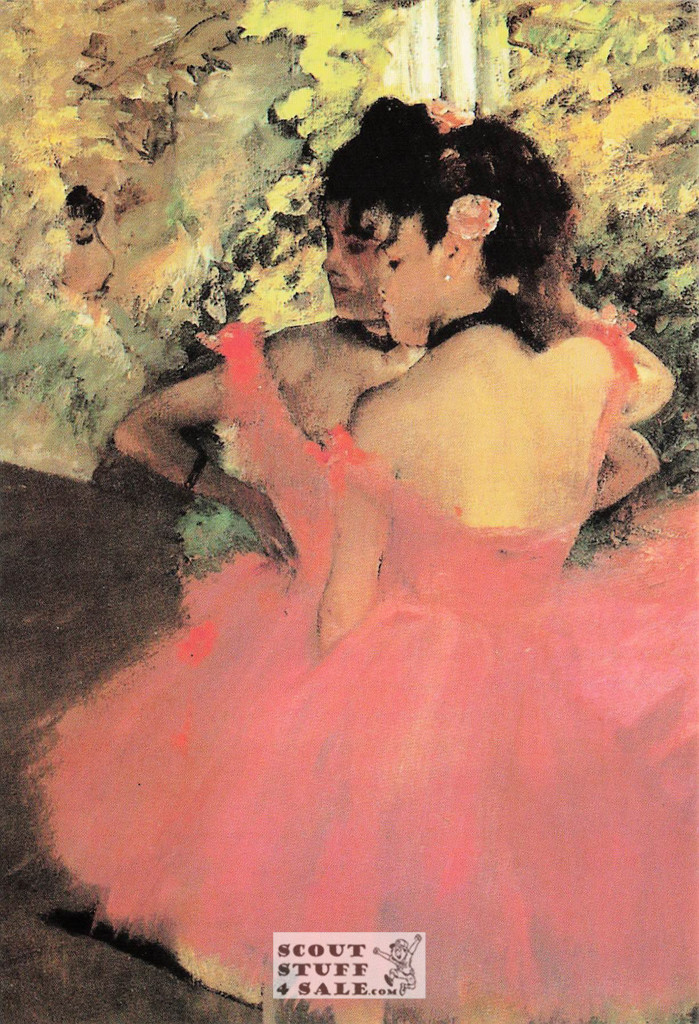 Ballerinas in Pink by Edgar Degas Painting Postcard by Classico SF #115-039