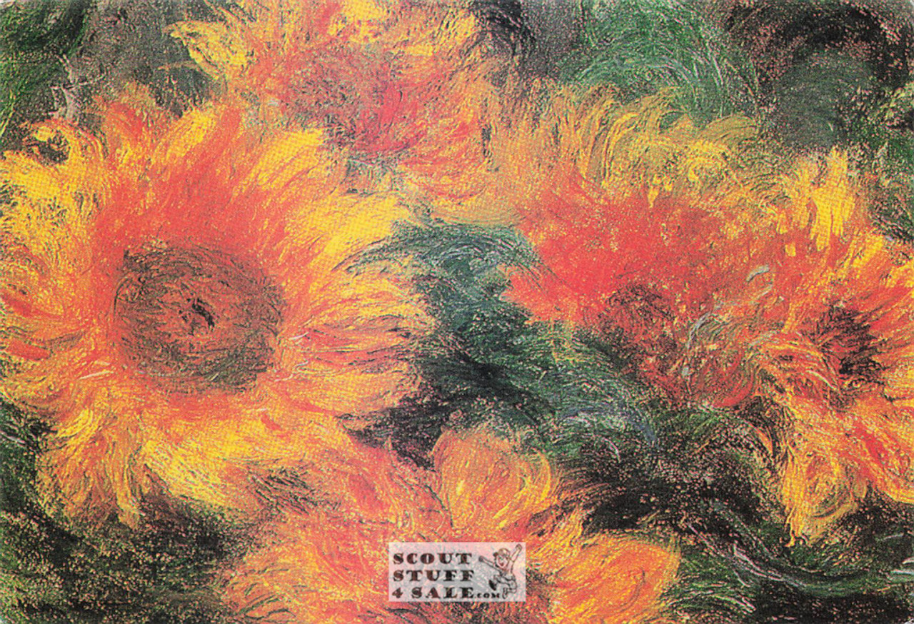 Sunflowers by Claude Monet Painting Postcard by Classico SF #115-043