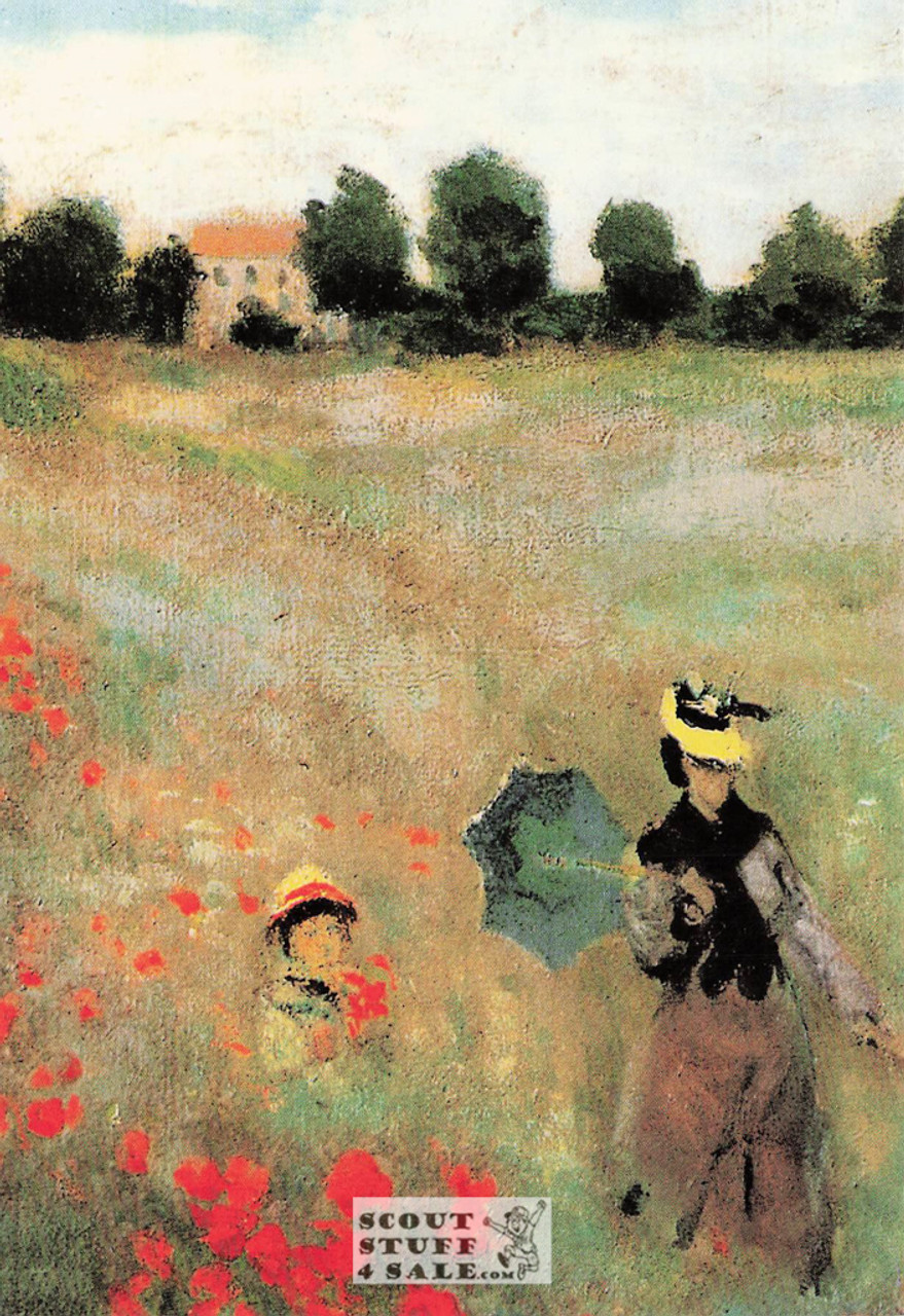 Field of Poppies by Claude Monet Painting Postcard by Classico SF #115-044