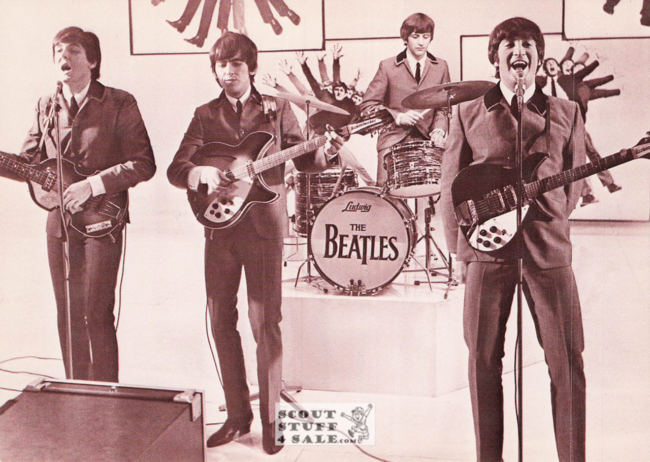 The Beatles Sepia Postcard by Classico SF/Foto Parjetas #136-011