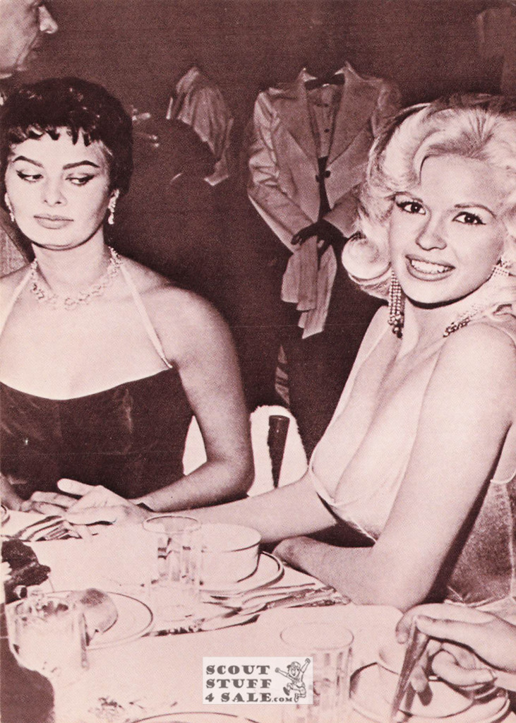 Sophia Loren-Jane Mansfield Sepia Postcard Classico SF/Ludlow #136-103