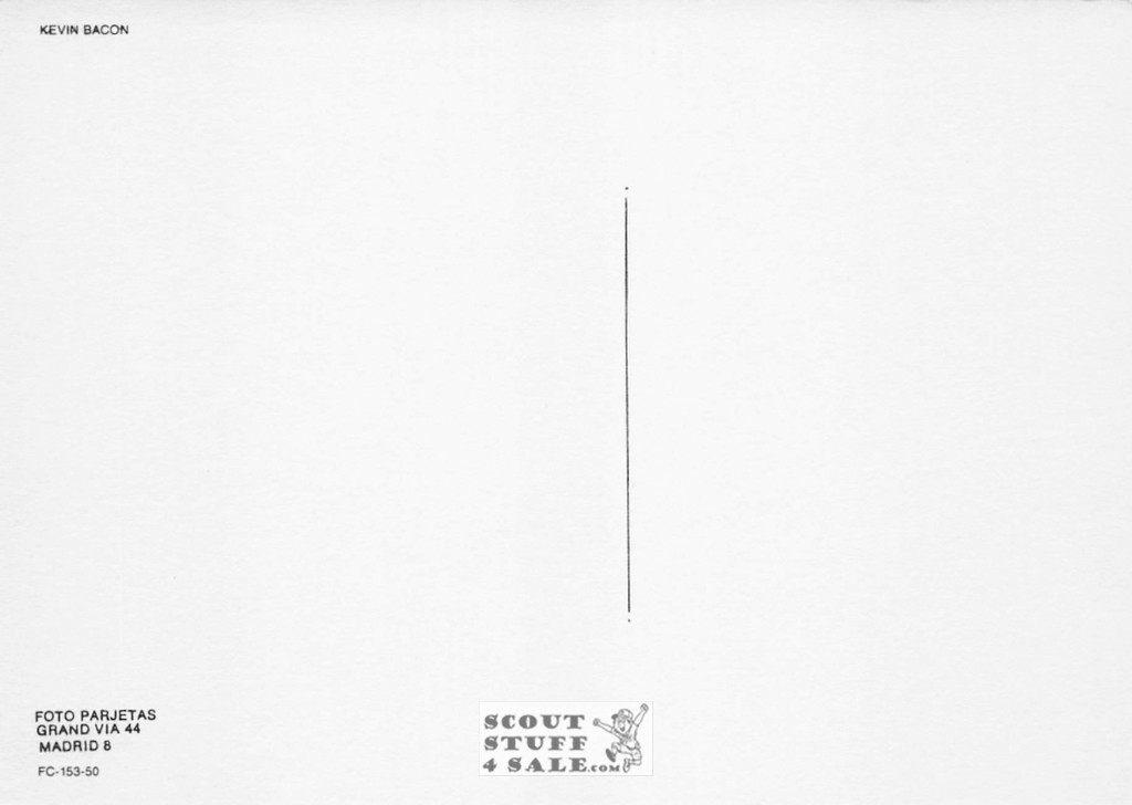 Kevin Bacon Sepia Postcard by Foto Parjetas #136-153 / FC153