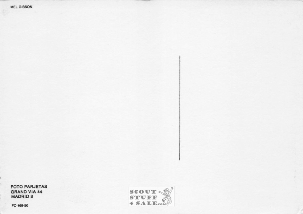 Mel Gibson Sepia Postcard by Foto Parjetas #136-169 / FC169