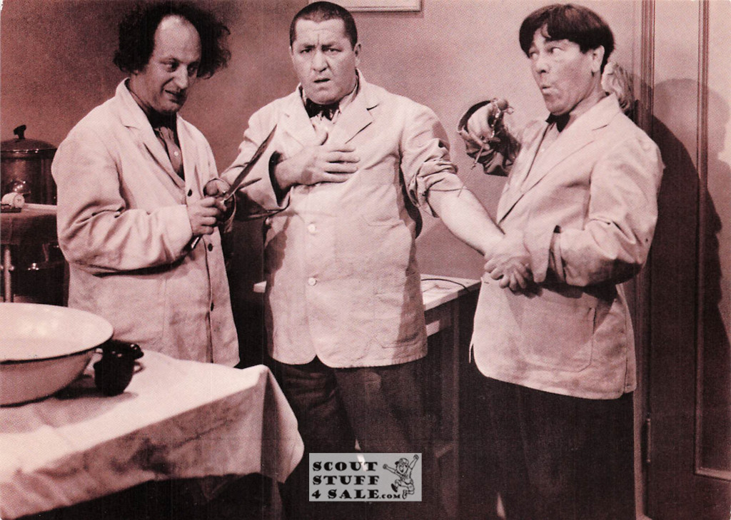The Three Stooges Sepia Postcard by Classico SF/Ludlow #136-175 / FC175