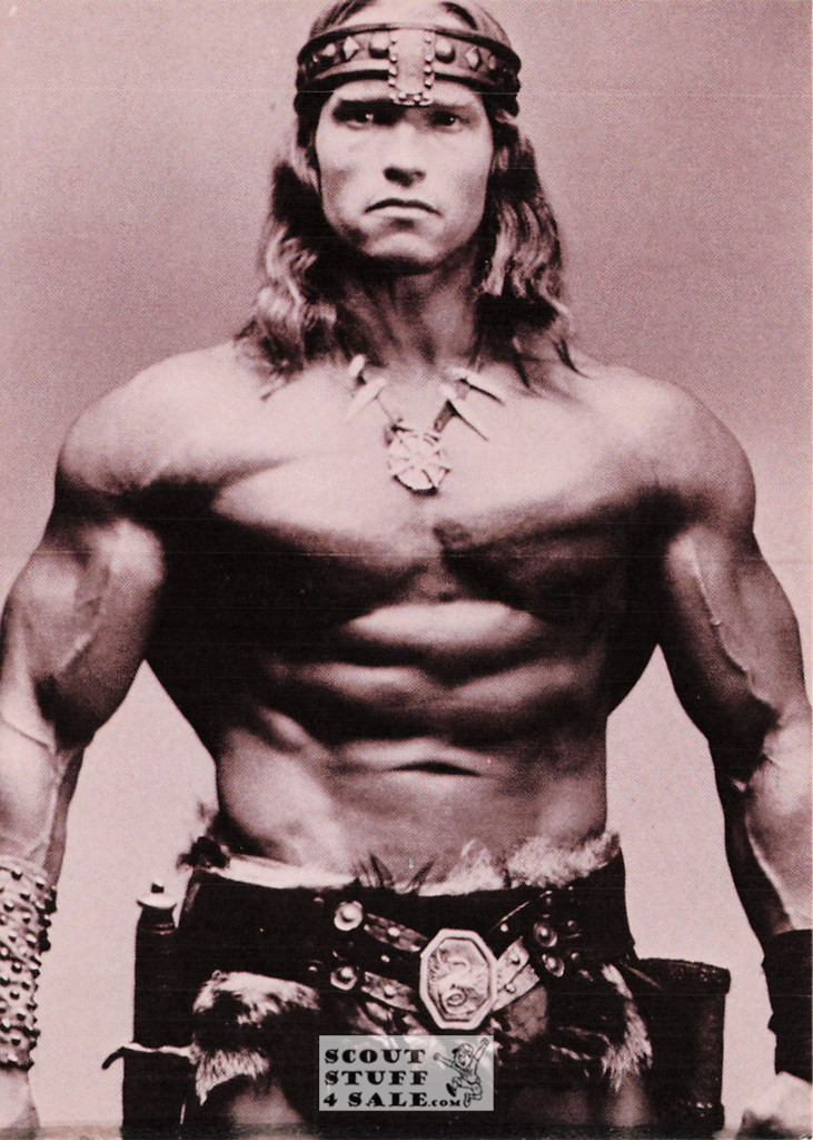 Arnold Schwarzenegger Conan Sepia Postcard Classico Ludlow Coll #136-247