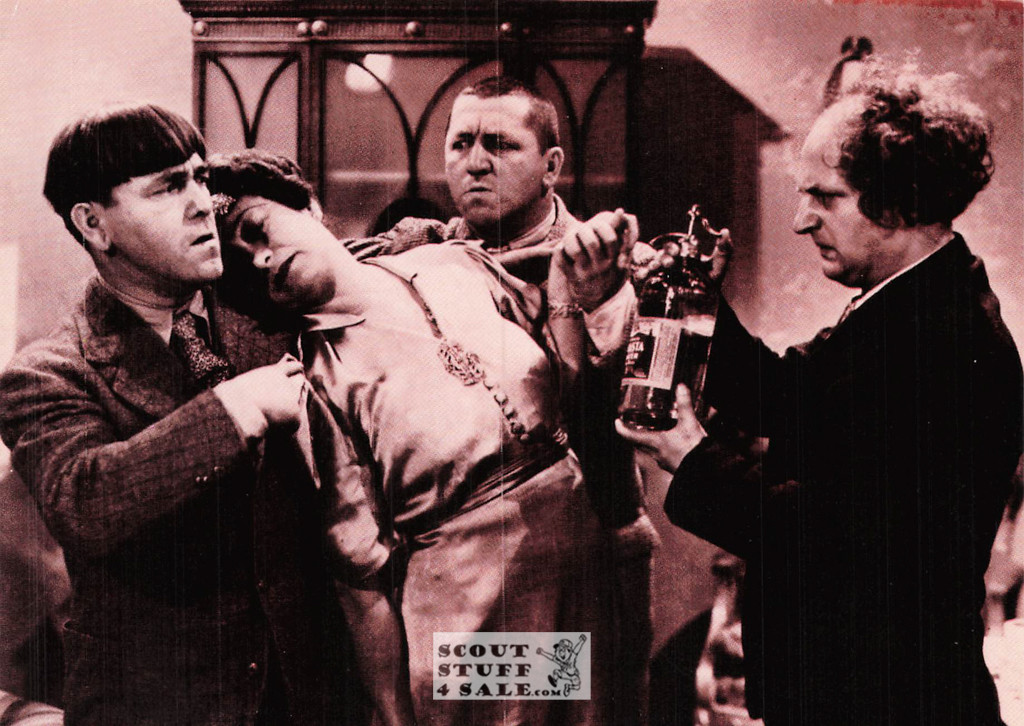 The Three Stooges Sepia Postcard by Classico SF/Ludlow #136-249 / FC249