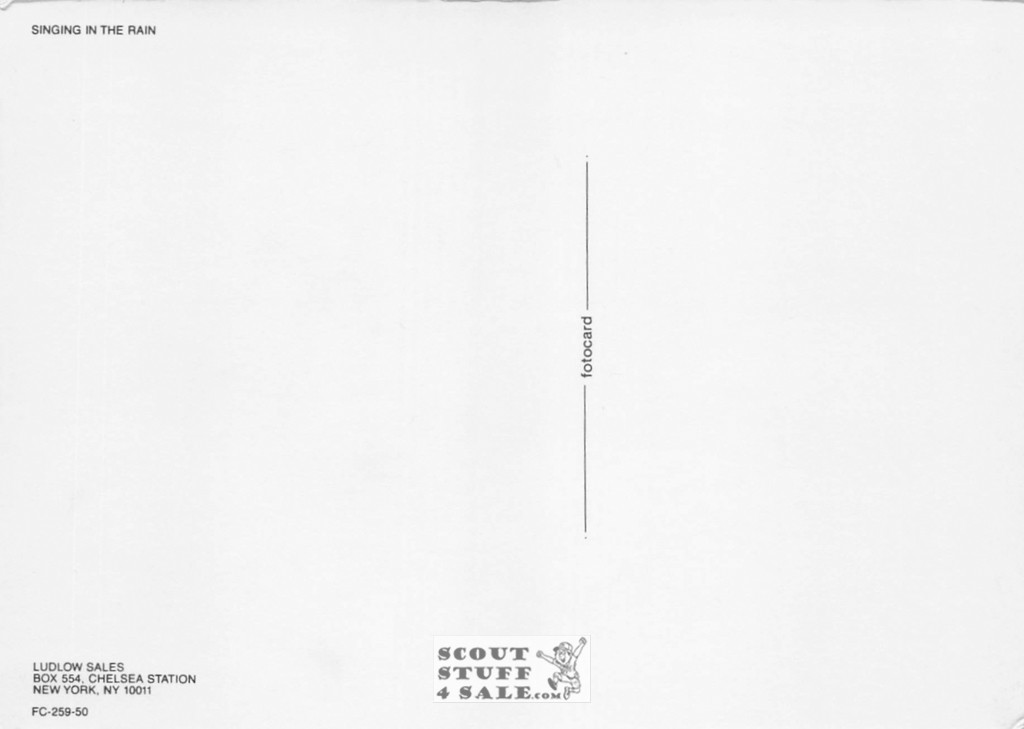 Singing in the Rain Bing Crosby Sepia Postcard by Classico SF/Ludlow #136-259 / FC259