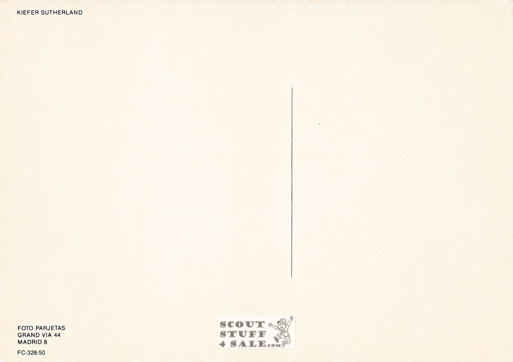 Kiefer Sutherland Sepia Postcard by Foto Parjetas #136-328 / FC328