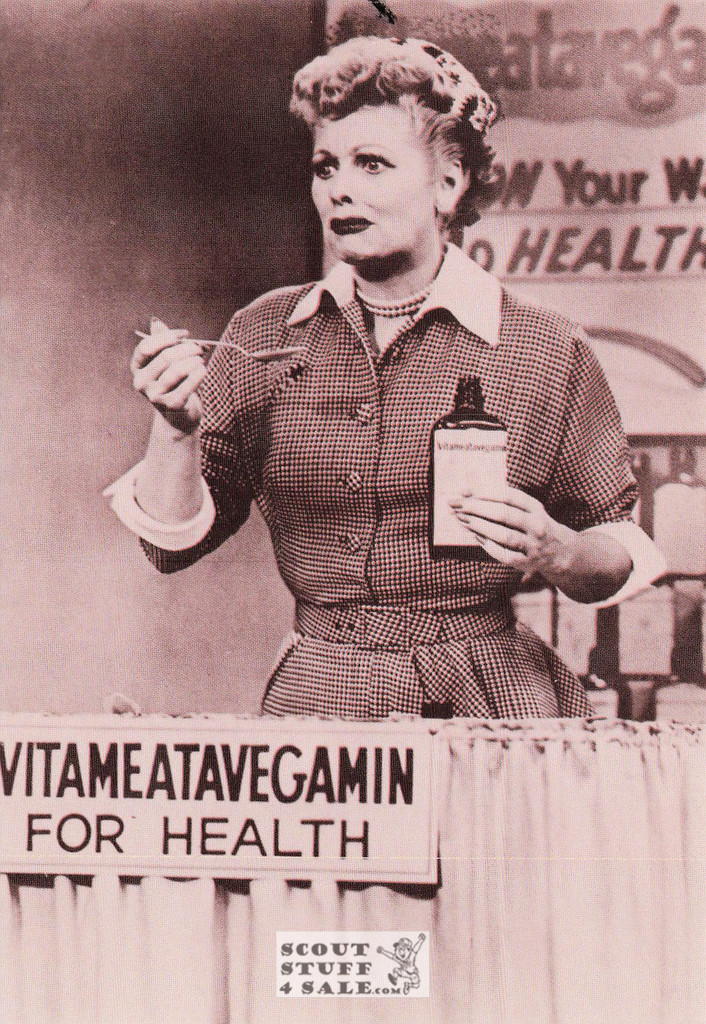 I Love Lucy  Lucille Ball Sepia Postcard by Classico SF/Ludlow #136-402