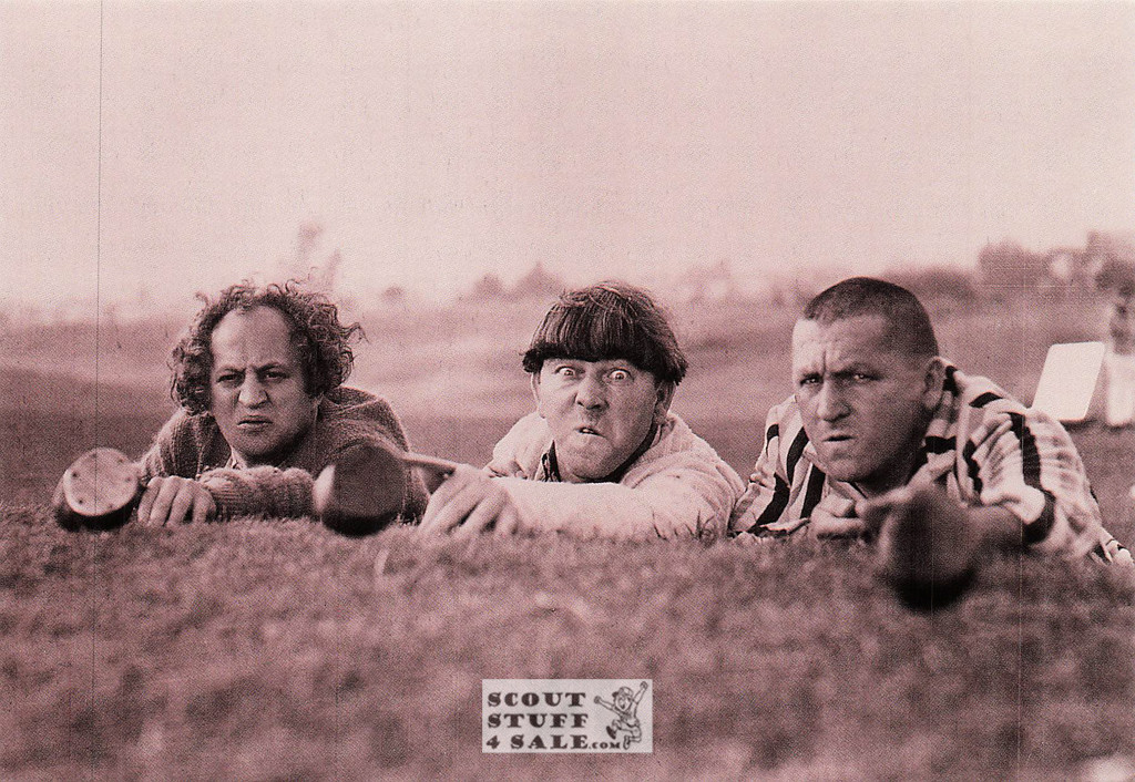 The Three Stooges Sepia Postcard by Classico SF/Ludlow #136-428