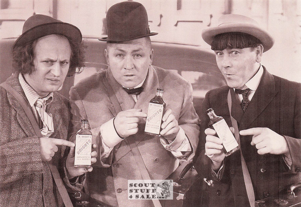 The Three Stoogies Black/White Postcard by Classico SF/Ludlow #136-459