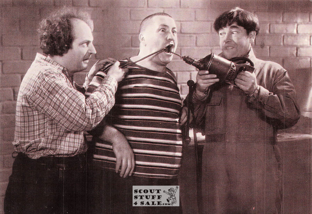 The Three Stoogies Black/White Postcard by Classico SF/Ludlow #136-461