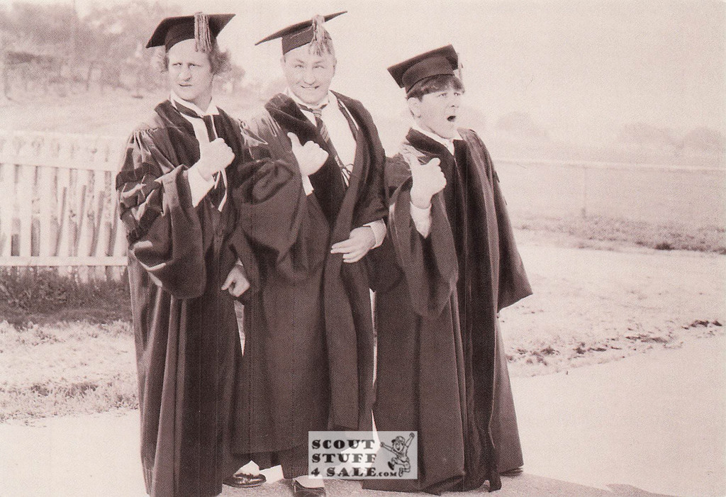 The Three Stoogies Black/White Postcard by Classico SF/Ludlow #136-465