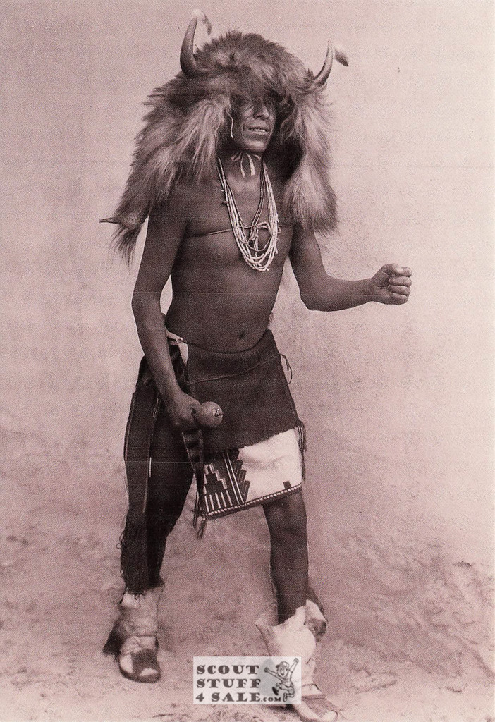 Sia Buffalo Mask Black/White Postcard by Classico SF/Ludlow #136-471