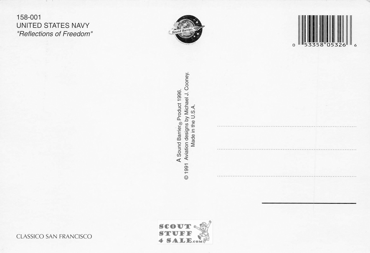 United States Navy Reflections of Freedom Postcard by Classico SF #158-001