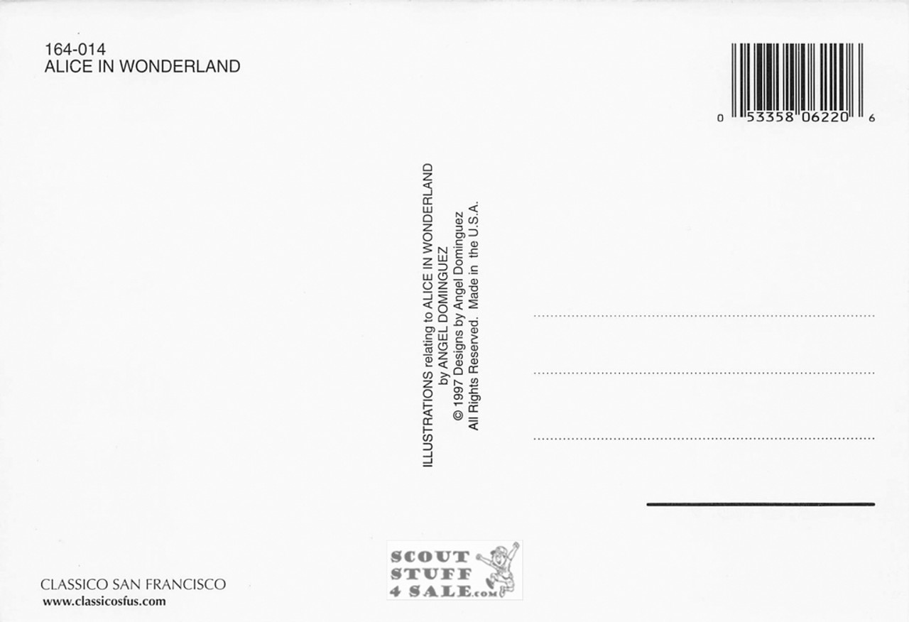 Alice in Wonderland Postcard by Angel Dominguez, Classico SF #164-014