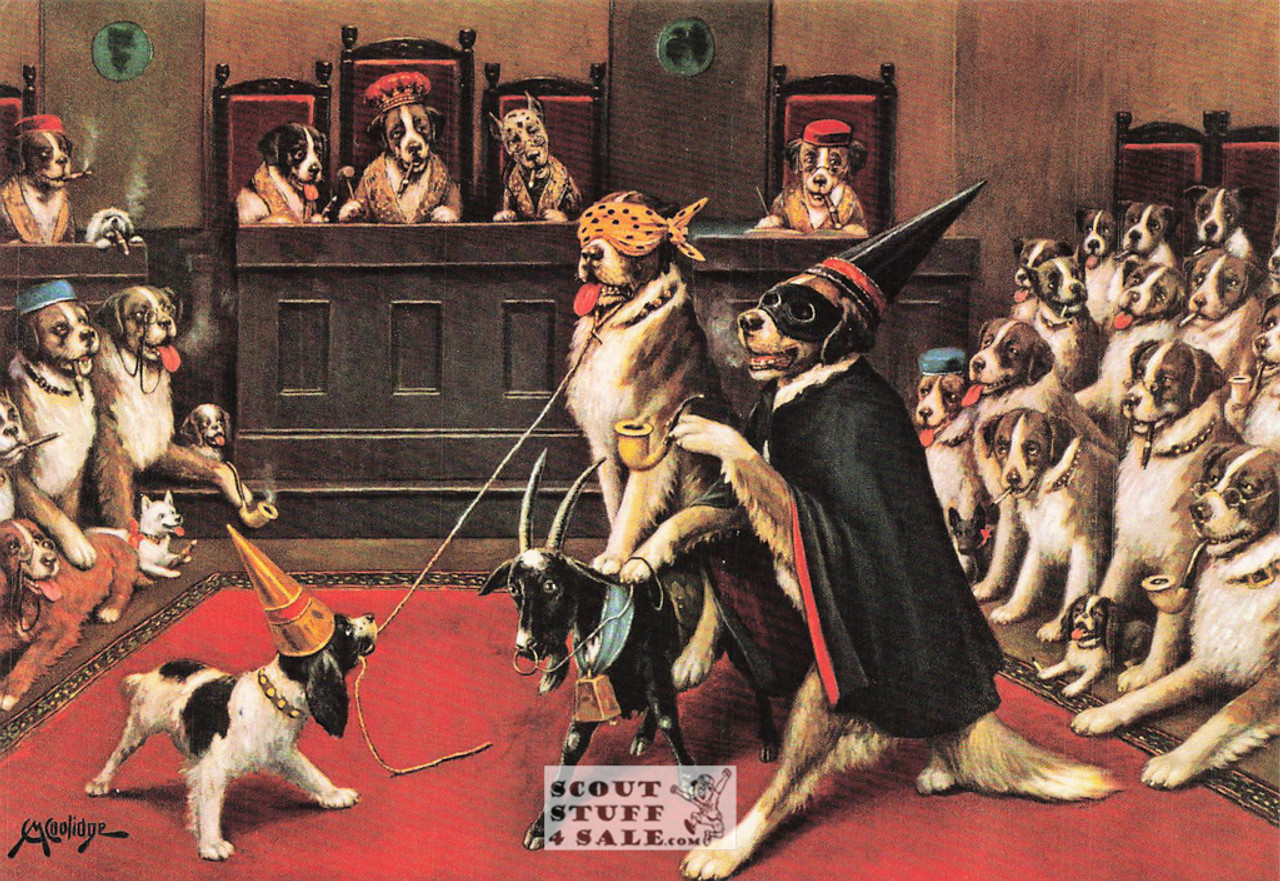 Riding the Goat C.M. Coolidge Painting Postcard by Classico SF #168-006