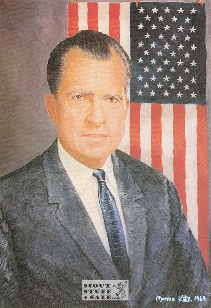 Richard Nixon President Painting Postcard Morris Katz by Classico #185-037