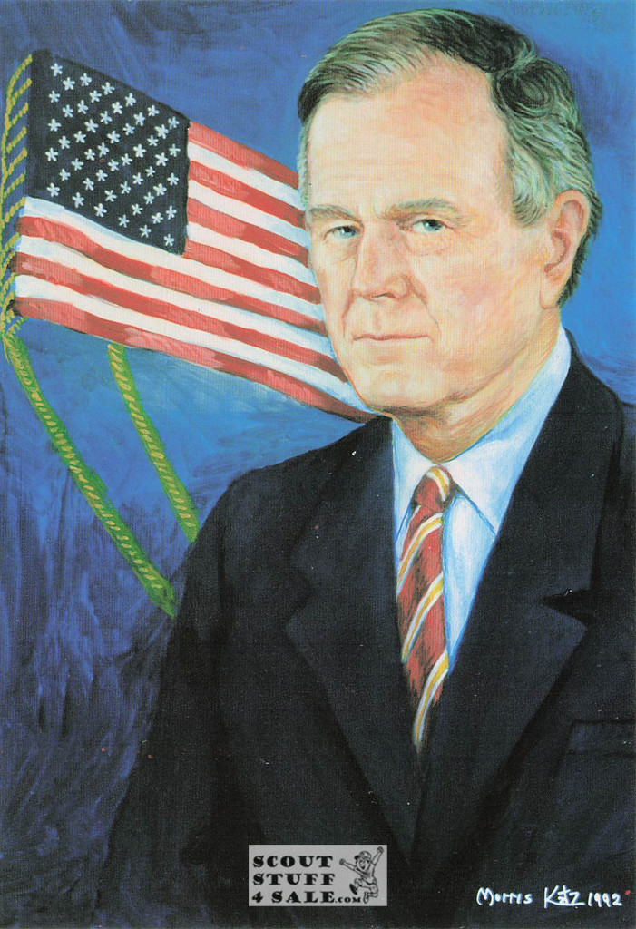 George Bush President Painting Postcard Morris Katz by Classico #185-041