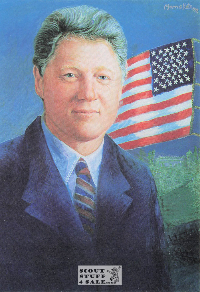 William Clinton President Painting Postcard Morris Katz by Classico #185-042