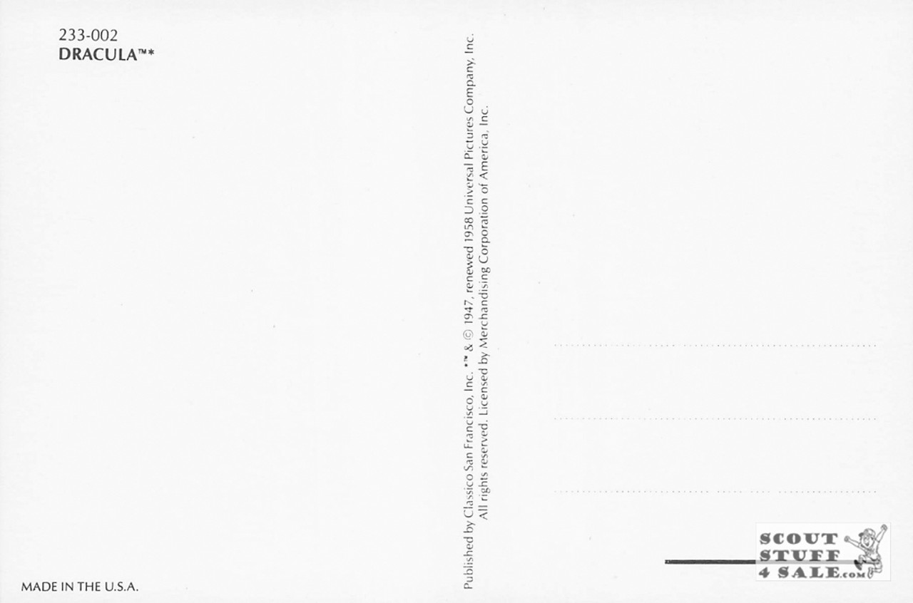 Dracula Movie Postcard by Classico San Francisco #233-002