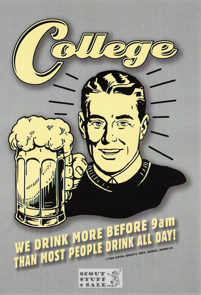 College RETRO Humorous Postcard by Classico San Francisco #246-006