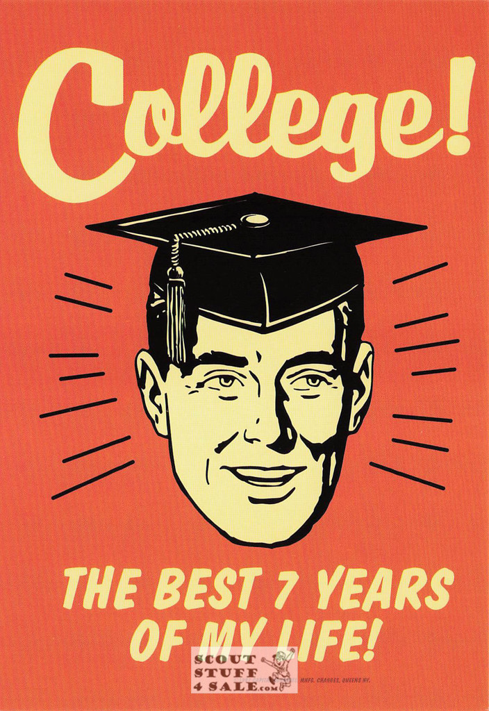 College RETRO Humorous Postcard by Classico San Francisco #246-014