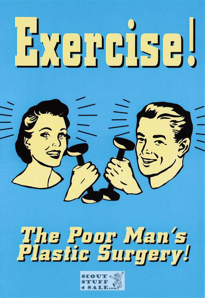 Exercise RETRO Humorous Postcard by Classico San Francisco #246-038