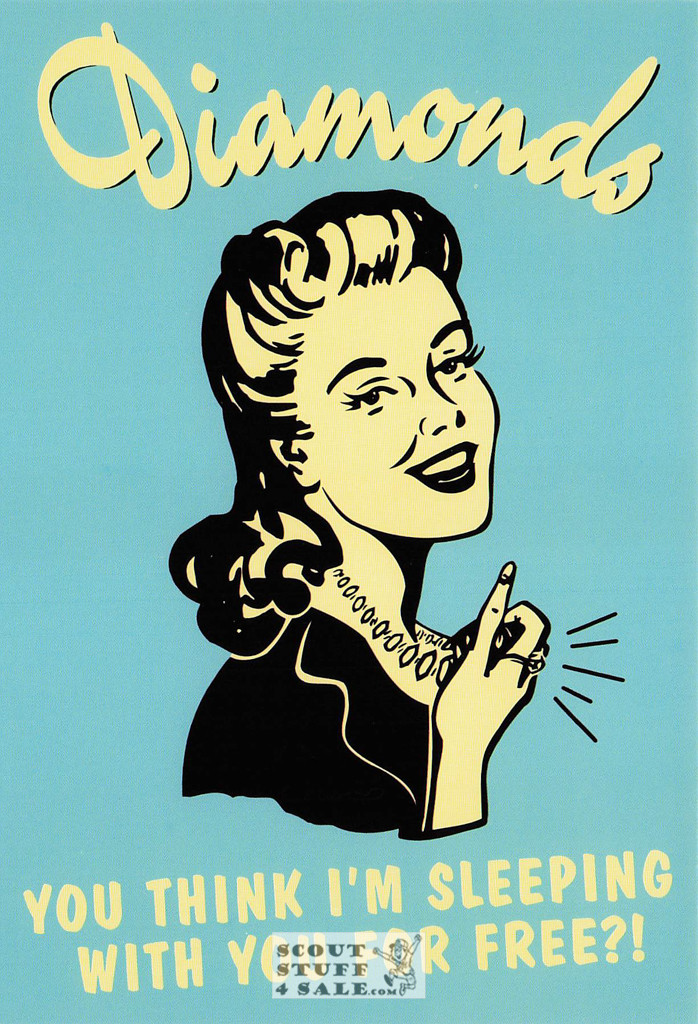 Diamonds RETRO Humorous Postcard by Classico San Francisco #246-041